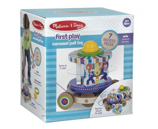 Развивающая игрушка Melissa&Doug Первая деревянная игрушка Карусель (MD13616), изображение 5 Развивающая игрушка Melissa&Doug Первая деревянная игрушка Карусель (MD13616), изображение 5
