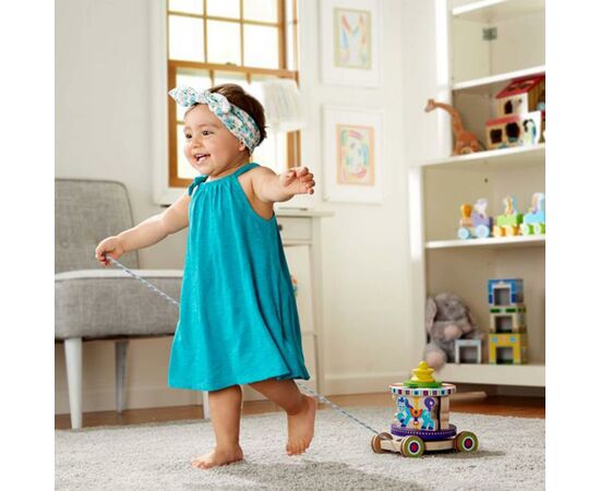 Развивающая игрушка Melissa&Doug Первая деревянная игрушка Карусель (MD13616), изображение 6 Развивающая игрушка Melissa&Doug Первая деревянная игрушка Карусель (MD13616), изображение 6
