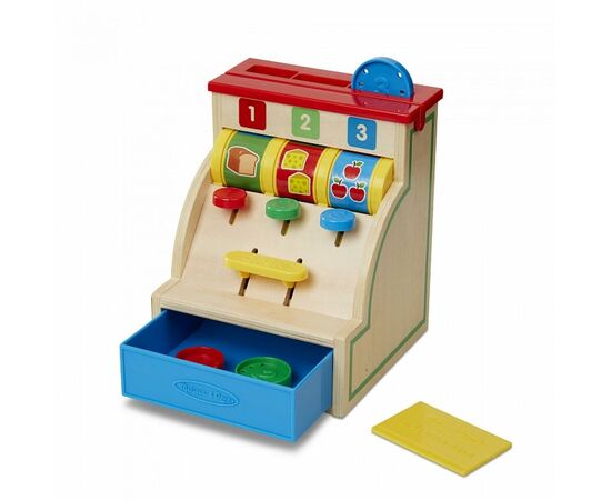 Развивающая игрушка Melissa&Doug Первый деревянный кассовый аппарат (MD3378), изображение 2 Развивающая игрушка Melissa&Doug Первый деревянный кассовый аппарат (MD3378), изображение 2
