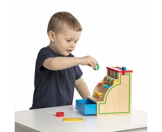 Развивающая игрушка Melissa&Doug Первый деревянный кассовый аппарат (MD3378), изображение 5 Развивающая игрушка Melissa&Doug Первый деревянный кассовый аппарат (MD3378), изображение 5