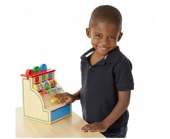 Развивающая игрушка Melissa&Doug Первый деревянный кассовый аппарат (MD3378), изображение 6 Развивающая игрушка Melissa&Doug Первый деревянный кассовый аппарат (MD3378), изображение 6