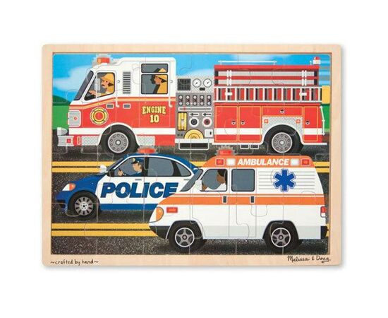 Пазл Melissa&Doug Спецмашины, 24 элемента (MD9062)