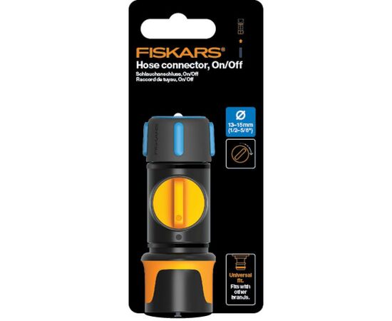 Коннектор для шланга Fiskars Watering 13-15 мм c автостопом LB30 (1027086), изображение 4 Коннектор для шланга Fiskars Watering 13-15 мм c автостопом LB30 (1027086), изображение 4