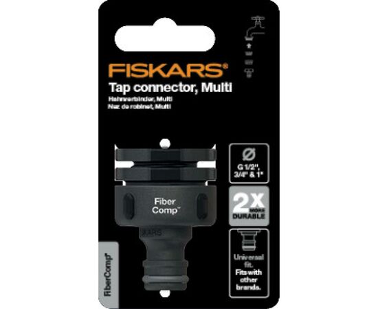 Коннектор для шланга Fiskars Watering 13-15 мм(1/2-5/8") c механизмом вкл/выкл (1027056), изображение 4 Коннектор для шланга Fiskars Watering 13-15 мм(1/2-5/8") c механизмом вкл/выкл (1027056), изображение 4