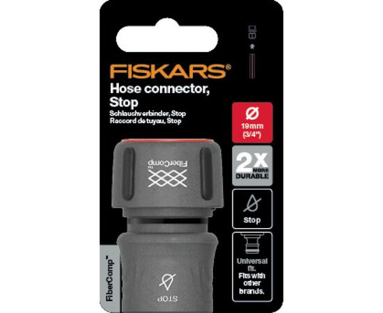 Коннектор для шланга Fiskars Watering двойной (1054790), изображение 6 Коннектор для шланга Fiskars Watering двойной (1054790), изображение 6
