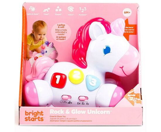 Развивающая игрушка Bright Starts Rock Glow Unicorn (10307), изображение 4 Развивающая игрушка Bright Starts Rock Glow Unicorn (10307), изображение 4