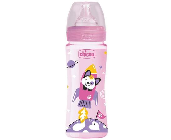 Бутылочка для кормления Chicco пластиковая Well-being Physio Colors с силик. соской 4м+ 330 (28637.10), изображение 3 Бутылочка для кормления Chicco пластиковая Well-being Physio Colors с силик. соской 4м+ 330 (28637.10), изображение 3