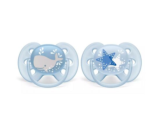 Пустышка Philips AVENT Ultra Soft для мальчиков 6-18 мес (SCF223/03)