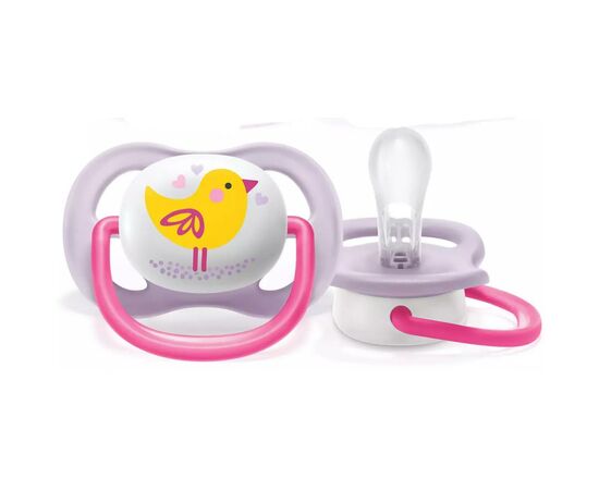 Пустышка Philips AVENT Ultra Air Animal для девочек 0-6 мес (SCF080/06), изображение 3 Пустышка Philips AVENT Ultra Air Animal для девочек 0-6 мес (SCF080/06), изображение 3