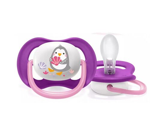 Пустышка Philips AVENT Ultra Air Animal для девочек 6-18 мес (SCF080/08), изображение 3 Пустышка Philips AVENT Ultra Air Animal для девочек 6-18 мес (SCF080/08), изображение 3