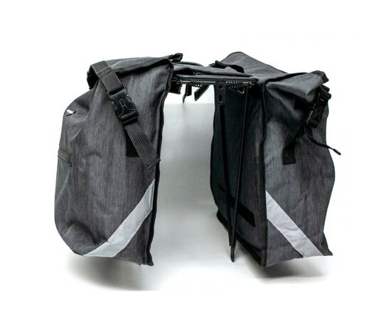Велосумка на багажник Bravvos F-088 35x30x13 cm Grey (BIB-029), изображение 2 Велосумка на багажник Bravvos F-088 35x30x13 cm Grey (BIB-029), изображение 2