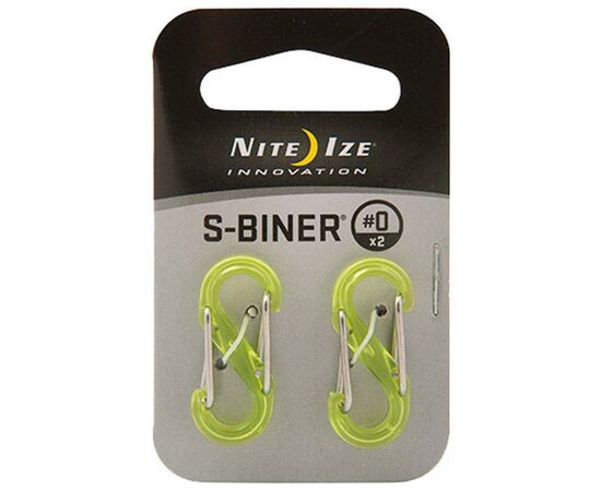 Карабин туристический Nite ize Plastic Carb S Biner 2шт Size 0 NI623 Lime (4823082709625), изображение 2 Карабин туристический Nite ize Plastic Carb S Biner 2шт Size 0 NI623 Lime (4823082709625), изображение 2