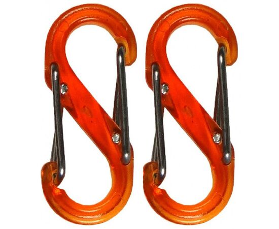 Карабін туристичний Nite ize Plastic Carb S Biner 2шт Size 0 NI623 Orange (4823082709632)