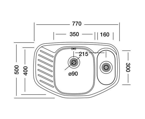 Мойка кухонная Interline EXD 171, изображение 2 Мойка кухонная Interline EXD 171, изображение 2