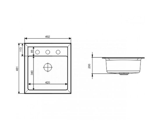 Мойка кухонная Interline BRUT grigio, изображение 3 Мойка кухонная Interline BRUT grigio, изображение 3