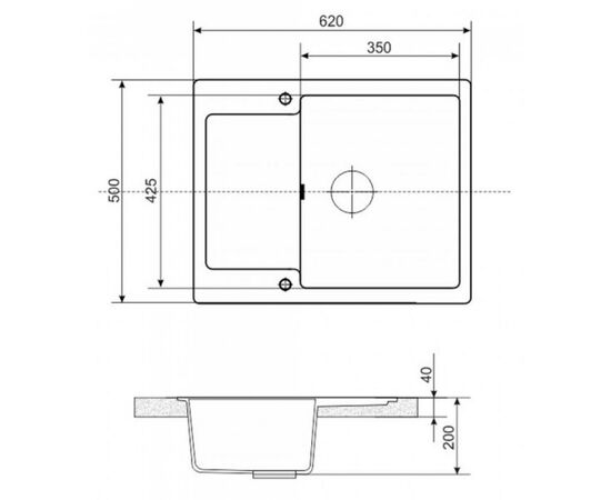 Мойка кухонная Interline POLO grigio, изображение 2 Мойка кухонная Interline POLO grigio, изображение 2