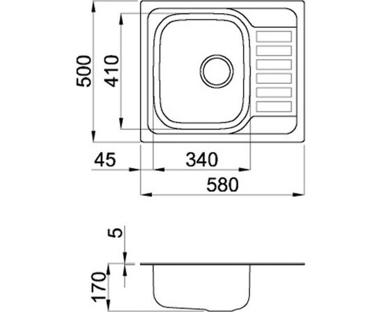 Мийка кухонна Elleci Special 125 SX SATINATO, зображення 2