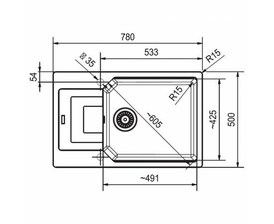 Мойка кухонная Franke URBAN BG 611-78 XL/114.0574.978, изображение 2 Мойка кухонная Franke URBAN BG 611-78 XL/114.0574.978, изображение 2