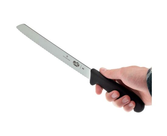Кухонный нож Victorinox Fibrox Bread Knife 21 см Black (5.2533.21), изображение 7 Кухонный нож Victorinox Fibrox Bread Knife 21 см Black (5.2533.21), изображение 7
