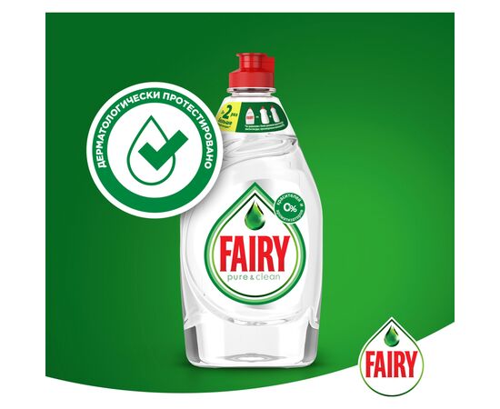Средство для ручного мытья посуды Fairy Pure & Clean 650 мл (8001090837455), изображение 3 Средство для ручного мытья посуды Fairy Pure & Clean 650 мл (8001090837455), изображение 3