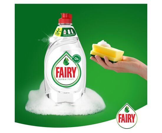 Средство для ручного мытья посуды Fairy Pure & Clean 650 мл (8001090837455), изображение 4 Средство для ручного мытья посуды Fairy Pure & Clean 650 мл (8001090837455), изображение 4