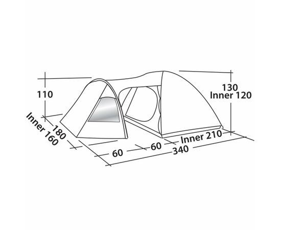 Палатка Easy Camp Blazar 300 Rustic Green (928896), изображение 2 Палатка Easy Camp Blazar 300 Rustic Green (928896), изображение 2