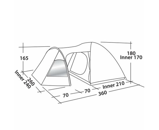 Палатка Easy Camp Blazar 400 Rustic Green (928897), изображение 2 Палатка Easy Camp Blazar 400 Rustic Green (928897), изображение 2