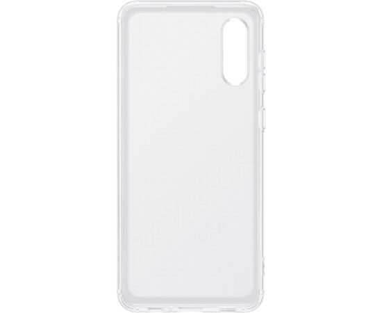 Чехол для моб. телефона Samsung Soft Clear Cover Galaxy A02 (A022) Transparent (EF-QA022TTEGRU), изображение 2 Чехол для моб. телефона Samsung Soft Clear Cover Galaxy A02 (A022) Transparent (EF-QA022TTEGRU), изображение 2
