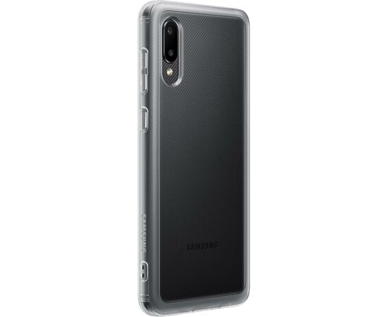 Чехол для моб. телефона Samsung Soft Clear Cover Galaxy A02 (A022) Transparent (EF-QA022TTEGRU), изображение 5 Чехол для моб. телефона Samsung Soft Clear Cover Galaxy A02 (A022) Transparent (EF-QA022TTEGRU), изображение 5
