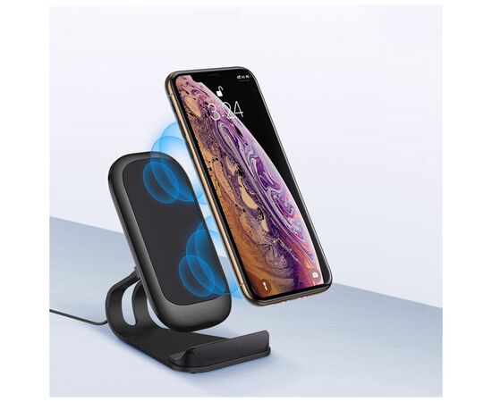 Зарядное устройство ColorWay Wireless Stand 15W Black (CW-CHW31Q-BK), изображение 3 Зарядное устройство ColorWay Wireless Stand 15W Black (CW-CHW31Q-BK), изображение 3