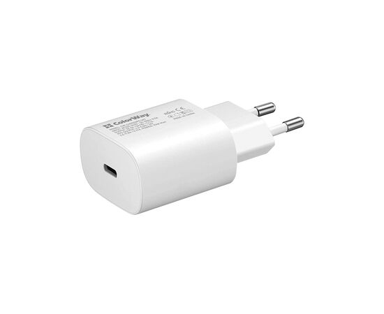 Зарядний пристрій ColorWay Power Delivery Port PPS USB Type-C (25W) white (CW-CHS033PD-WT)