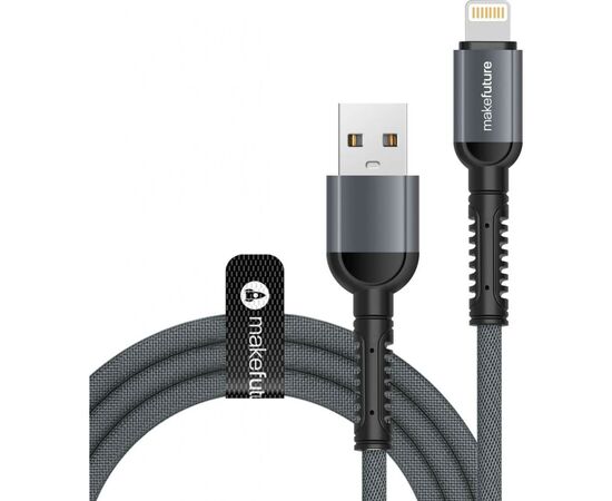 Дата кабель USB 2.0 AM to Lightning 1.0m Denim Grey MakeFuture (MCB-LD2GR)