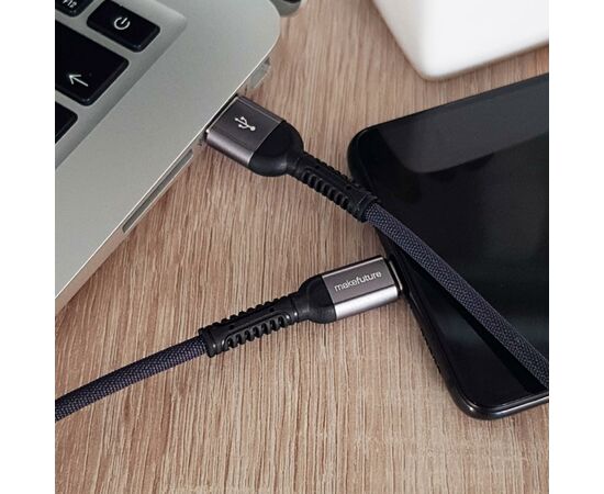 Дата кабель USB 2.0 AM to Micro 5P 1.2m Denim Grey MakeFuture (MCB-MD2GR), изображение 3 Дата кабель USB 2.0 AM to Micro 5P 1.2m Denim Grey MakeFuture (MCB-MD2GR), изображение 3