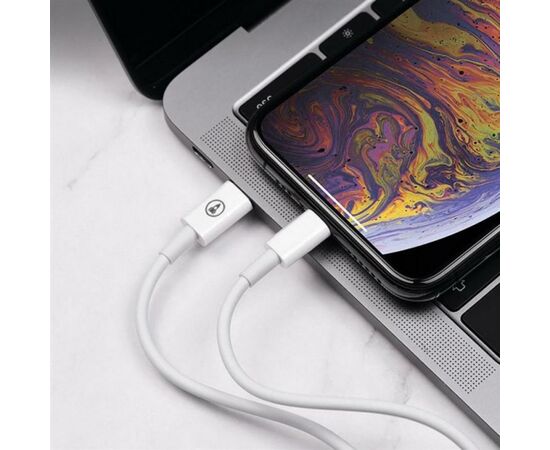 Дата кабель USB Type-C to Lightning 1.2m TPE White MakeFuture (MCB-LT1WH), зображення 2 Дата кабель USB Type-C to Lightning 1.2m TPE White MakeFuture (MCB-LT1WH), зображення 2