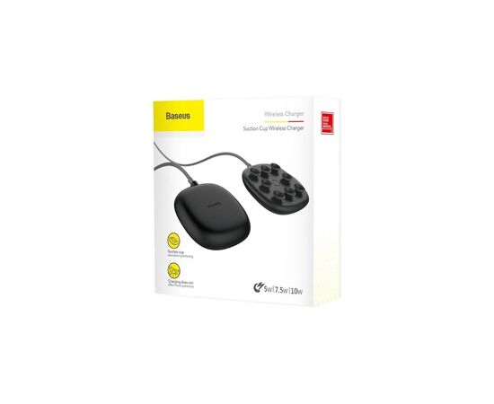 Зарядний пристрій Baseus Suction Cup WirelessCharger Black (WXXP-01), зображення 6 Зарядний пристрій Baseus Suction Cup WirelessCharger Black (WXXP-01), зображення 6