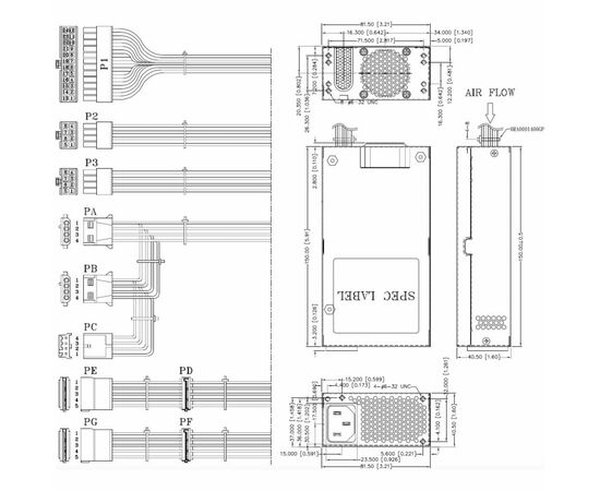 Блок питания FSP 500W (FSP500-50FDB), изображение 2 Блок питания FSP 500W (FSP500-50FDB), изображение 2