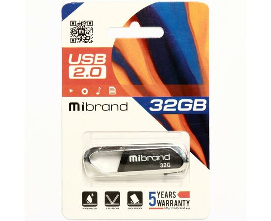 USB флеш накопитель Mibrand 32GB Aligator Black USB 2.0 (MI2.0/AL32U7B), изображение 2 USB флеш накопитель Mibrand 32GB Aligator Black USB 2.0 (MI2.0/AL32U7B), изображение 2