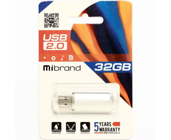 USB флеш накопитель Mibrand 32GB Cougar Silver USB 2.0 (MI2.0/CU32P1S), изображение 2 USB флеш накопитель Mibrand 32GB Cougar Silver USB 2.0 (MI2.0/CU32P1S), изображение 2