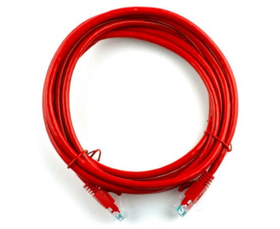 Патч-корд 3м, RJ-45, Cat.5e, CU, медь, красный Ritar (PCR-CU/3Rd / 04282)