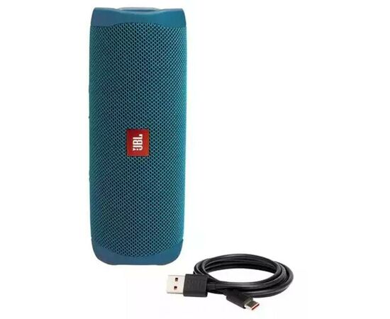 Акустична система JBL Flip 5 Eco Edition Ocean Blue (JBLFLIP5ECOBLU), зображення 5 Акустична система JBL Flip 5 Eco Edition Ocean Blue (JBLFLIP5ECOBLU), зображення 5