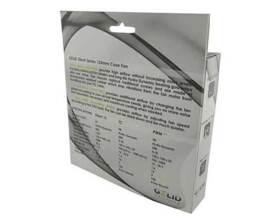 Кулер для корпуса Gelid Solutions Slient 8 (FN-SX08-16), изображение 3 Кулер для корпуса Gelid Solutions Slient 8 (FN-SX08-16), изображение 3