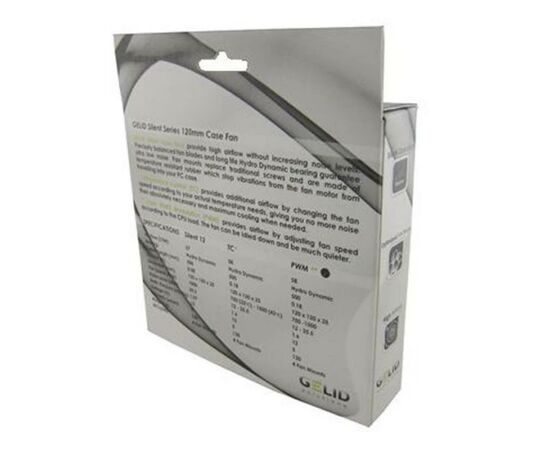 Кулер для корпуса Gelid Solutions Silent 12 PWM 120 mm (FN-PX12-15), изображение 4 Кулер для корпуса Gelid Solutions Silent 12 PWM 120 mm (FN-PX12-15), изображение 4