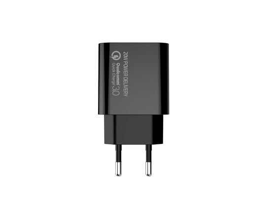 Зарядное устройство ColorWay Power Delivery Port USB Type-C (20W) V2 black (CW-CHS026PD-BK), изображение 2 Зарядное устройство ColorWay Power Delivery Port USB Type-C (20W) V2 black (CW-CHS026PD-BK), изображение 2