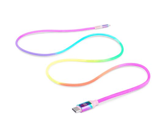 Дата кабель USB Type-C to Lightning 1.0m MFI Rainbow REAL-EL (EL123500054), изображение 2 Дата кабель USB Type-C to Lightning 1.0m MFI Rainbow REAL-EL (EL123500054), изображение 2