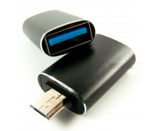 Переходник OTG USB - Micro-USB black Dengos (ADP-017), изображение 2 Переходник OTG USB - Micro-USB black Dengos (ADP-017), изображение 2