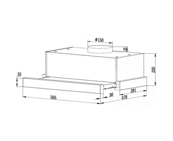 Вытяжка кухонная Grunhelm GVT 114 B, изображение 2 Вытяжка кухонная Grunhelm GVT 114 B, изображение 2