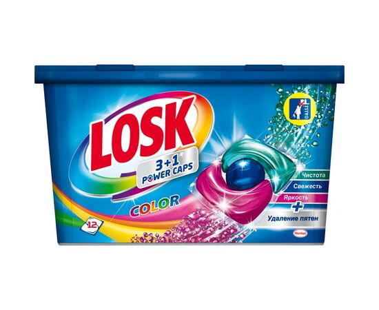 Капсули для прання Losk Тріо-капсули Колор 12 шт. (9000101502787)