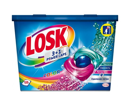 Капсули для прання Losk Тріо-капсули Колор 18 шт. (9000101426083)