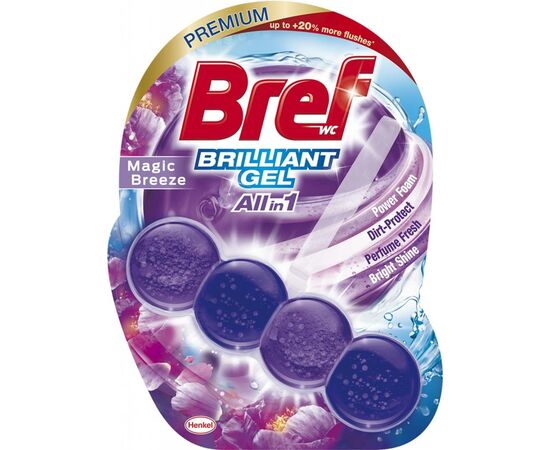 Туалетний блок Bref Блискучий гель Чарівний бриз 42 г (9000101509120)