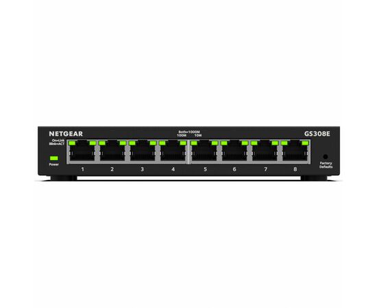 Коммутатор сетевой Netgear GS308E (GS308E-100PES), изображение 3 Коммутатор сетевой Netgear GS308E (GS308E-100PES), изображение 3